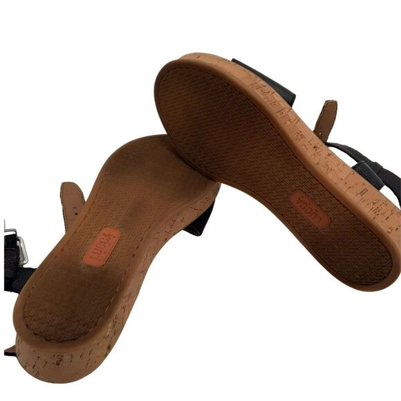 Lucca Lane Kameron Sandals Open Toe Ankle Strap Black Leather Women's Size US 7M - Picture 10 of 11